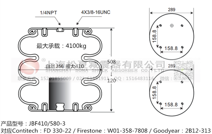 JBF410/580-3橡膠<a href='http://chengxiansheng.cn/' target='_blank'><u>空氣彈簧</u></a>